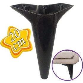 Resim Zelve 20 Cm Siyah Lüx Mobilya Kanepe Sehpa Ünite Koltuk Ayağı Baza Ayak 