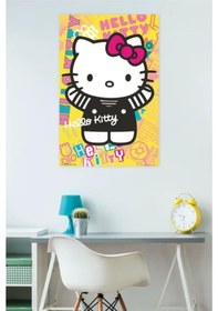 Resim Çocuk Odaları İçin Hello Kitty Tasarımlı Duvar Posteri 22x15 