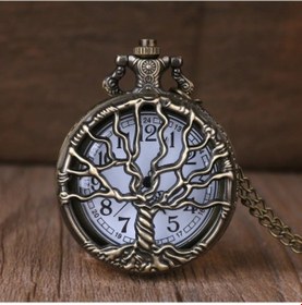 Resim Hayat Ağaçı Tasarımlı Köstekli Saat 