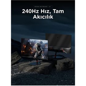 Resim Rampage RAVEN RV27R240F 27 240Hz 1ms FAST IPS FHD Freesync/G-Sync PC Flat Oyuncu Monitörü 