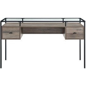 Resim Gianna Siyah Metal Çalışma Masası 