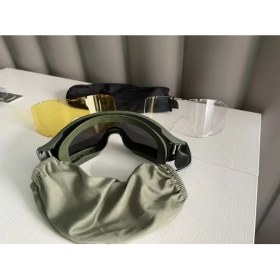 Resim Revision Taktikal Gözlük 3 Lensli Koruyucu Maske / Tactical Gözlük / Airsoft ve Motosiklet Gözlüğü 