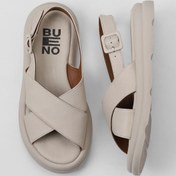 Resim Bueno Shoes Krem Deri Kadın Sandalet 01wy9403 