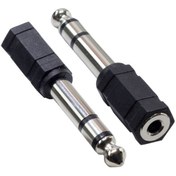 Resim 3.5Mm Stereo Dişi / 6.3Mm Stereo Erkek Çevirici 