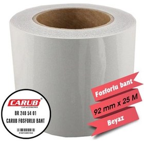 Resim Carub Fosforlu Bant Beyaz 9,2 Cm X 25 Mt 