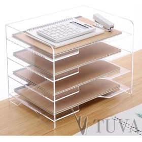 Resim TUVA REKLAM TUVA - 4 Kat Raflı Çok Amaçlı Fonksiyonel Dergilik Kitap Zarf Dosya Düzenleyici Organizer | Ev Ofis 