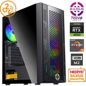 Resim Raxius Nova G1 R5 4060-56F12 Ryzen5 5600 64 GB RAM 2 TB SSD - 2 TB SSD RTX 4060 FreeDOS Gaming Masaüstü Bilgisayar 