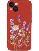 Resim mooodcase Iphone 13 Uyumlu Lavender Desenli Kamera Lens Korumalı Darbe Emici Silikonlu Lansman Kılıf 