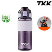 Resim Tkk T1025 Çift Kullanım Pipetli/Rahat İçim Mor Tritan Matara 600ml 