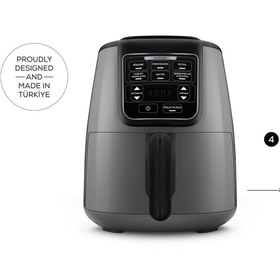 Resim Karaca Less Fat Technology ile Fırın/Izgara, Ev Yoğurdu, Sebze ve Meyve Kurutma, Smart Sensörlü Airfryer 