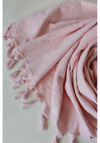 Resim Açık Pembe Çizgili Havlu Peştemal 90x170cm - Yumuşak Plaj Havlusu- %100 Pamuk Acıkpembe Açık Pembe 