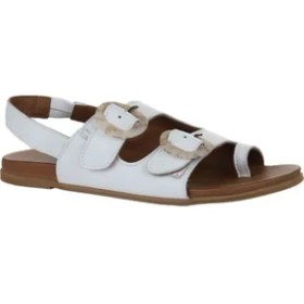 Resim Bueno Shoes Beyaz Deri Kadın Parmak Arası Sandalet 01WU4223 01WU4223 