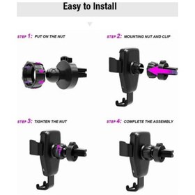 Resim Lemestar 10w Q12 Hızlı Kablosuz Araç Şarj Cihazı Ve Telefon Tutucu, Otomatik Şarj Ve Navigasyon, Siyah Siyah 