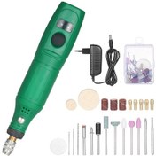 Resim Youtek 12v Mini El Taşlama Seti, 24 Parça Aksesuarlı, 5000-15000 Rpm Hız Ayarlı, Yeşil, Eu Fişli 