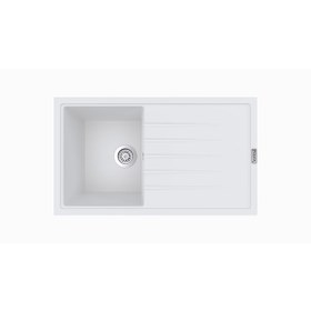 Resim Polex Cristal Lux Granit Eviye Real Stone P03 Beyaz 