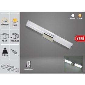 Resim 8W KROM KASA APLİK BEYAZ IŞIK - BİLBAO 