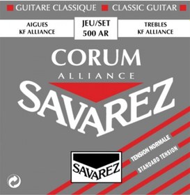 Resim Gewa 656077 Savarez Alliance Corum 500AR Klasik Gitar Teli | Esnek Corum Bas Telleri ile Rahat Çalım ve Parlak Karbon Tiz Sesler 