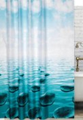 Resim Zethome Banyo Perdesi 2x120x200 Çift Kanat Duş Perdesi Halka Hediyeli Duşakabin Perdesi 5075 