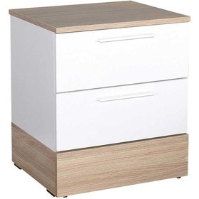 Resim Base Genç Odası 2 Çekmeceli Komodin - Italyan Meşe-Beyaz 
