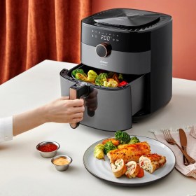 Resim Arzum Xl Air Fryer - 6l Kapasiteli, 1750W Güçlü, 8 Otomatik Pişirme Programlı Yağsız Fritöz + Onerous Mutfak Tartısı 