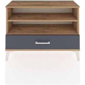 Resim Arges Şifonyer 2 Raflı Tek Çekmeceli 88x30x64 Çam-antrasit Çam 