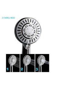 Resim Desiphon 5 Fonksiyonllu Güneş Duş Seti Hortum Mafsal Ve Başlık Krom 