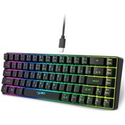 Resim Hxsj V200 Kablolu K68 Rgb Streamer Mini Oyun Klavyesi 19 Tuşlu Çatışmasız Membran Klavye Ancak Oyun/ofis İçin Mekanik Hissiyat Kore Sürümü 