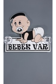 Resim Yalova Oto Aksesuar Arabada Bebek Var Araba Stickeri Fanatik Bebek Pleksi Vantuzlu 