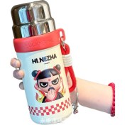 Resim Acker Nezha Legend Termal Kupa 316 Paslanmaz Çelik Karikatür Pipetli Kupa Yüksek Değerli Ikili Içme Kurı (Yurt Dışından) 