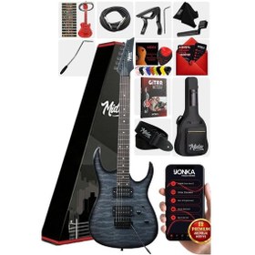 Resim Midex Crade Grey Rosewood Klavye Super Strat Kasa Hh Yüksek Kaliteli Elektro Gitar 