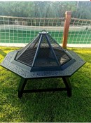 Resim Optimum Firemagic Ateş Çukuru Bahçe Şöminesi Kapak Tutacağı Dahil 