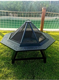 Resim Optimum Firemagic Ateş Çukuru Bahçe Şöminesi Kapak Tutacağı Dahil 