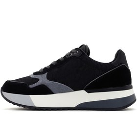 Resim Alberto Guardiani Erkek Siyah Gri Winner Kalın Tabanlı Deri Sneaker - Siyah / 4 
