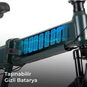 Resim OLA EFD3 Gizli Bataryalı Katlanabilir Elektrikli Bisiklet 20” 