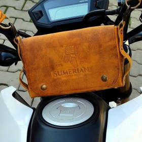 Resim Sumerian Wallet Deri Bisiklet, Motosiklet Çantası ( Deri Kartlık Hediye ) 