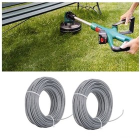 Resim Hangfox 2 Adet Gri Nilon Bosch Art 24/27/30/36 Uyumlu 2.0mm X 24m Tırpan Tel - Dayanıklı Bahçe Aleti 