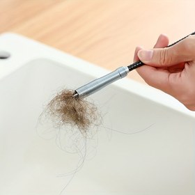 Resim 1 Adet 56.49cm Kanal Tıkanıklığı Giderme Aracı, Kanal Temizleyici Saç Tıkanıklığı Giderici, Duş Kanalı Tıkanıklığı Giderme Aracı, Lavabo Yılanı, Duş İçin Kanal Saç Giderici, Mutfak Lavabosu Banyo Küvet Banyo, Banyo Aksesuarları 