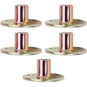 Resim Jeemson 5 Adet M8 Galvanizli Demir T Tipi Flanş Somunu, 3 Delikli Mobilya Sabitleme İçin Dayanıklı Bağlantı Elemanı 