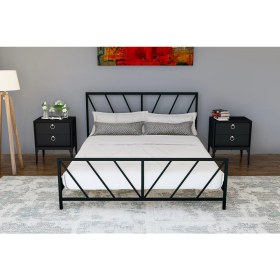 Resim Metalia Gm 227 Gözde Siyah Çift Kişilik Karyola 140 x 190 