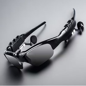 Resim BABUN Unisex Kadın Erkek Bluetooth Kulaklık Ve Mikrofonlu Güneş Gözlüğü Sporcu Bisikletçi Gözlüğü SİYAH 