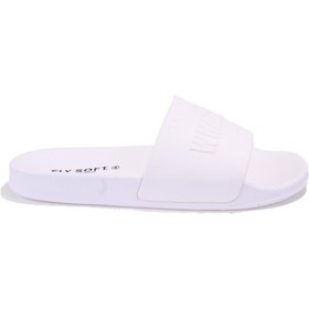 Resim Fly Soft S263075 Beyaz Günlük Ortopedik Erkek Spor Terlik Beyaz 