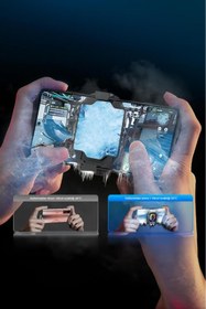 Resim Torima F-25 Kablolu Cep Telefonu Soğutma Fanı Gamer Oyuncu Radyatör Soğutucu Siyah 
