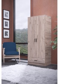Resim Gubimo Abete- 2 Kapılı 1 Çekmeceli Atlantik Çam Gardırop 179 x 76 x 45CM 