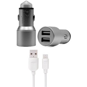 Resim Syrox C32 Metal Araç Içi Şarj Adaptörü ve Micro Usb Kablo Set 3.1 