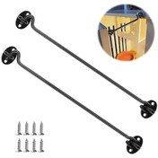 Resim Paslanmaz Çelik Kabin Kancası, Siyah - Kapı Kilidi Koruması - Fırtına Kancaları 