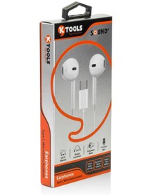 Resim Ktools Sound Type-c Girişli Kablolu Stereo Mikrofonlu Kulaklık Hi-fi 