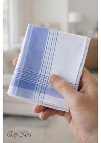 Resim Hepsine Rakip 12 Li Erkek Cep Yaka Mendil Seti 40x40 Cm Pamuklu Mirfatih Pudra 
