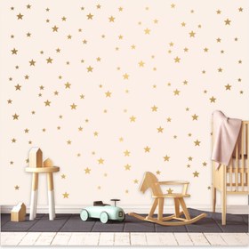 Resim Bebek Ve Çocuk Odası Yıldız Seti 3,4,5 Cm 100 Adet - 3 - 4 - 5 cm / Gold/Altın Yaldız / Yıldız 