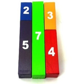 Resim Ahşap Gökkuşağı Sayı Blokları 
