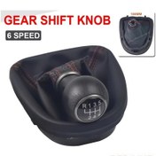 Resim Chuangyinshop Red Line 6 Speed Abs Vites Topuzu Toz Kapağı Seat Leon 2006 2012 5 6 Vites İç Aksesuar 